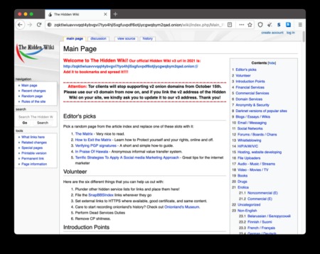 onion dark web list
