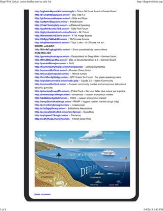 deep web links